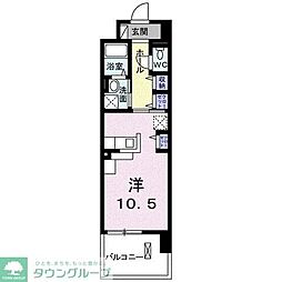 エストラット狭山 ワンルームの間取図画像