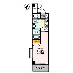 シャイン・ヒル2 1Kの間取図画像