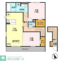 未来樹壱 2LDKの間取図画像