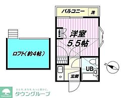 ライフピアピュウア 1Kの間取図画像