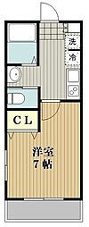フローラ西所沢 1Kの間取図画像