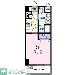 アルカンシェルデーア 1Kの間取図画像