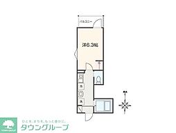 MELLAS入間市IV 1Kの間取図画像