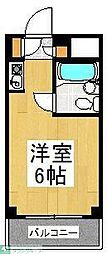 東村山ペガサスビル ワンルームの間取図画像