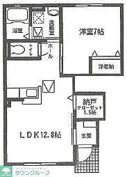 フェリーチェ飯能 1LDKの間取図画像