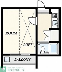ラ・クール川越南大塚 1Kの間取図画像
