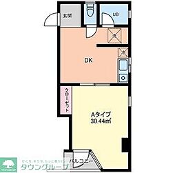 ミストラル 1DKの間取図画像