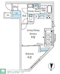ＳＯＬＡＳＩＡｒｅｓｉｄｅｎｃｅ亀戸 1階1LDKの間取り