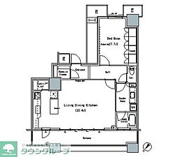 ＴＨＥ　ＴＯＫＹＯ　ＴＯＷＥＲＳ　ＭＩＤＴＯＷＥＲ 30階1SLDKの間取り