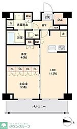 ＫＩ−ＬＩＧＨＴＫＩＮＳＨＩＣＨＯ 5階2LDKの間取り