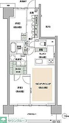 ザ・パークハウス亀戸九丁目 6階2LDKの間取り