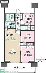 ザ・パークハウス亀戸九丁目 10階2SLDKの間取り