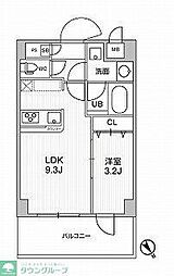 ドゥーエ曳舟 4階1LDKの間取り