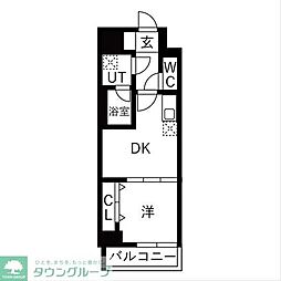 OAKLANCE 森下II(旧TRADIS森下II) 1DKの間取図画像
