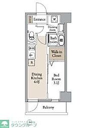 グランカーサ住吉II 1DKの間取図画像