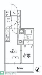 GRANPASEO押上II 1DKの間取図画像