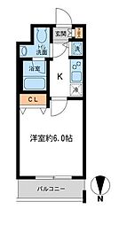KDXレジデンス大島 1Kの間取図画像