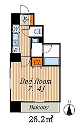 MAKESDESIGN両国SOUTH 1Kの間取図画像