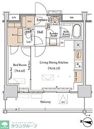 ブランシエスタ木場 1LDKの間取図画像
