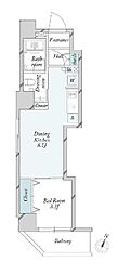 グランカーサ門前仲町 1DKの間取図画像