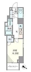 プランドール水天宮 1Kの間取図画像