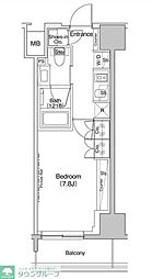 ザ・パークハビオ入谷 1Kの間取図画像