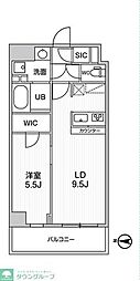 ALTERNAKIKUKAWA2 1LDKの間取図画像
