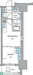 ルフォンプログレ秋葉原EAST 1DKの間取図画像