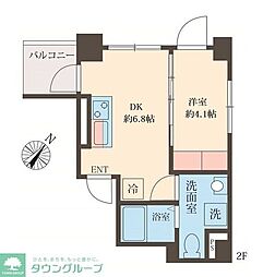 スフィア日本橋富沢町 1DKの間取図画像