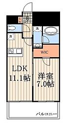 KDX大伝馬レジデンス 1LDKの間取図画像