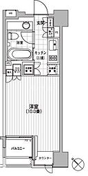カスタリア銀座 ワンルームの間取図画像
