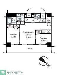 ARCOBALENO MINOWA 2LDKの間取図画像