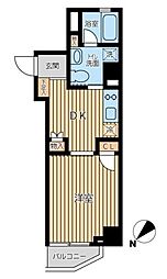 オーキッドレジデンス蔵前2 1DKの間取図画像