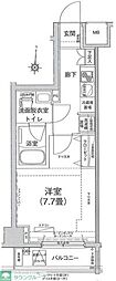 アイルキャナルシティ深川 1Kの間取図画像