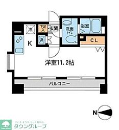HF錦糸町レジデンス ワンルームの間取図画像