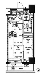 ARKMARK水天宮前2 1DKの間取図画像