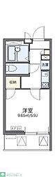 レオネクストウエストフィールド 1Kの間取図画像