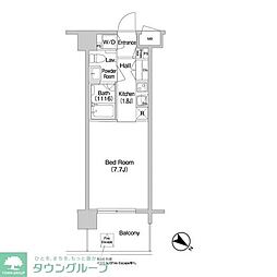 コンフォリア南砂町 1Kの間取図画像