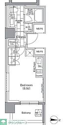 パークハビオ東陽町 ワンルームの間取図画像