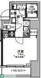 S-RESIDENCE八丁堀una 1Kの間取図画像