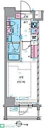 ジェノヴィア三ノ輪スカイガーデン 1Kの間取図画像