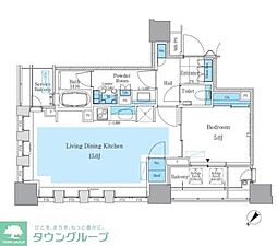 パークアクシス月島マチュアスタイル 1LDKの間取図画像
