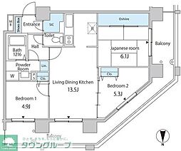 セルリアンホームズ勝どき 3LDKの間取図画像