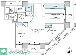セルリアンホームズ勝どき 3LDKの間取図画像