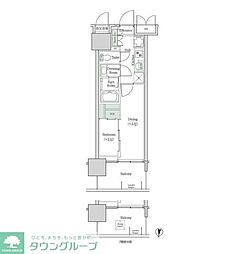 ブルックサイドレジデンス木場 2Kの間取図画像
