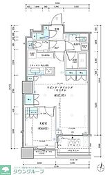 パークタワー勝どきサウス 1LDKの間取図画像