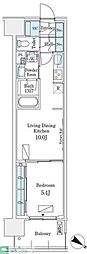 ロイヤルパークス有明 1LDKの間取図画像