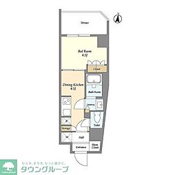 GRANPASEO清澄白河2 1DKの間取図画像