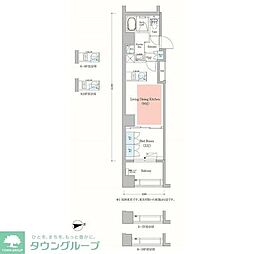 アーバネックス日本橋馬喰町 1LDKの間取図画像