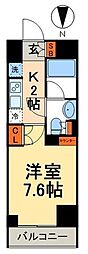 プレジリア東日本橋 1Kの間取図画像